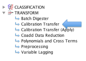 Calibration Transfer Leaf