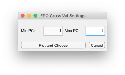 Interface to Cross-Validate over Number of PCs for EPO